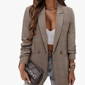 Plaid Blazer Jacket